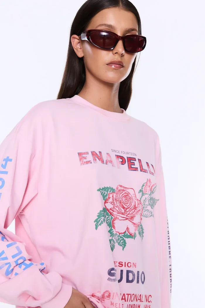 Hailey Long Sleeve Cuffed Tee | Blush Pink