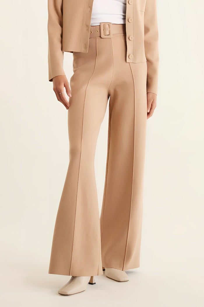 Hamilton Crepe Knit Pant | Tan