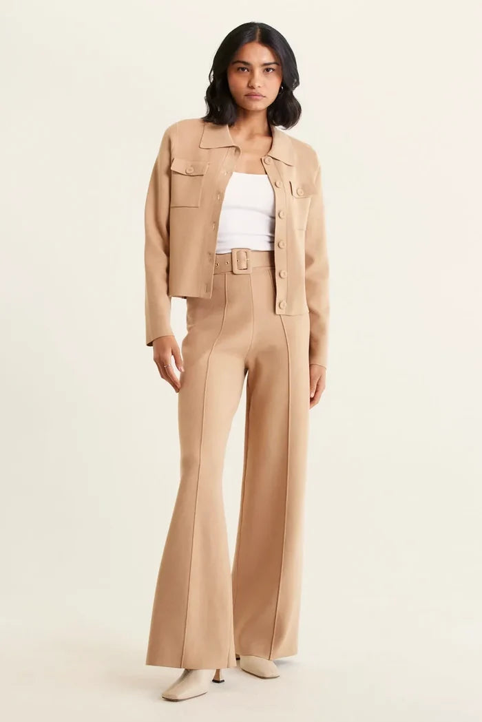 Hamilton Crepe Knit Pant | Tan