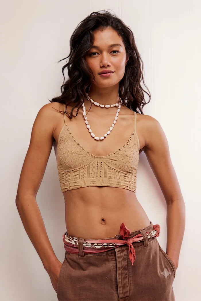 Heirloom Seamless Bralette | Oat Latte