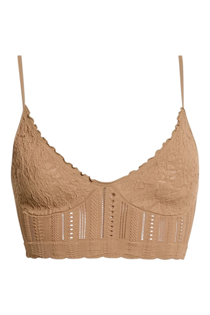 Heirloom Seamless Bralette | Oat Latte