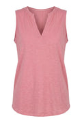 Helena Sleeveless Henley Tank | Chateau Rose