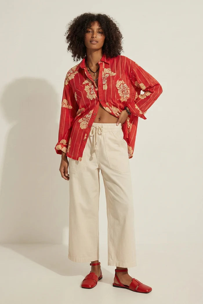 Hidden Flower Camo Shirt | Cherry Combo