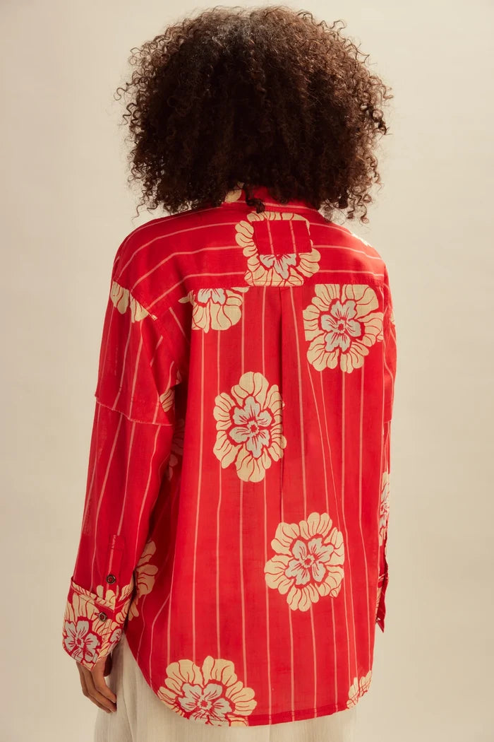 Hidden Flower Camo Shirt | Cherry Combo