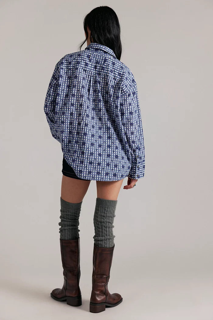 Hidden Flower Camo Shirt | Navy Combo