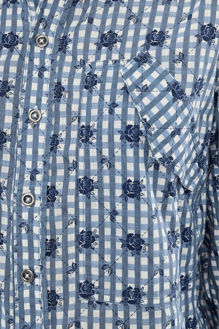 Hidden Flower Camo Shirt | Navy Combo