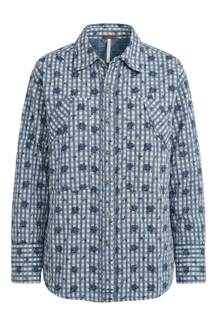 Hidden Flower Camo Shirt | Navy Combo