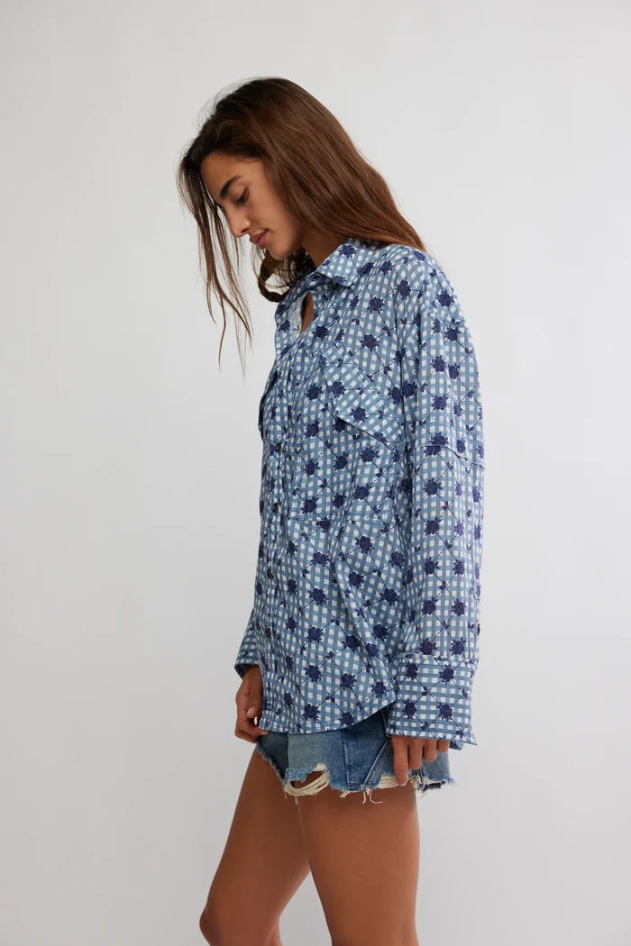 Hidden Flower Camo Shirt | Navy Combo