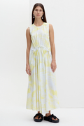 Ida Dress in Cirrus Print Lemon