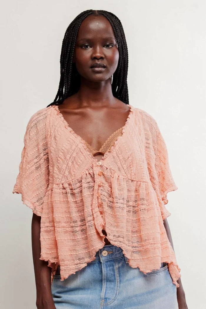 In Your Dreams Lace Top | Coral Kiss