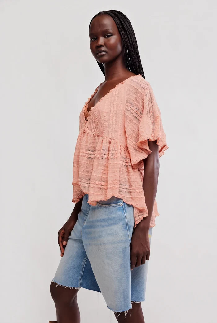 In Your Dreams Lace Top | Coral Kiss