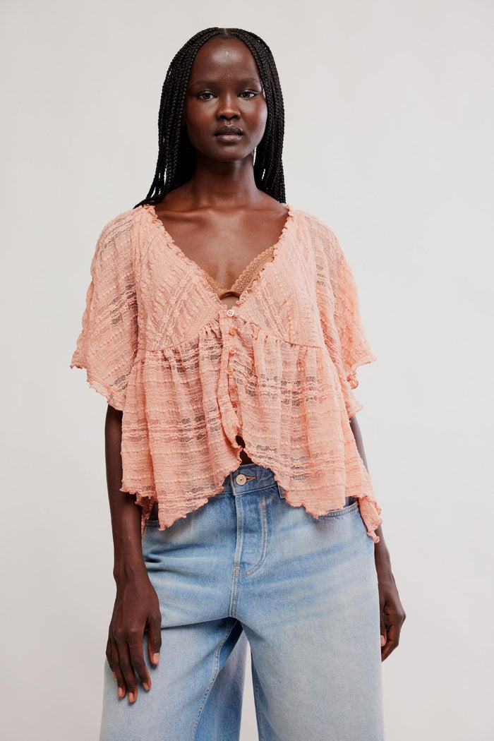 In Your Dreams Lace Top | Coral Kiss