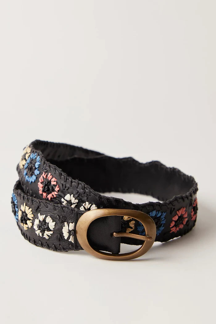 Indigo Dreaming Raffia Belt | Coastal