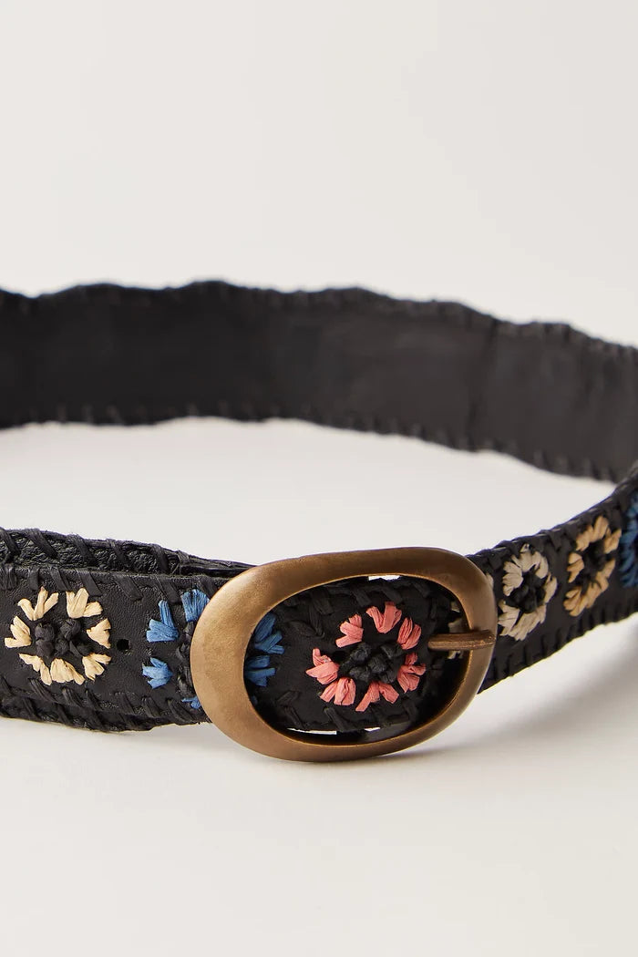 Indigo Dreaming Raffia Belt | Coastal