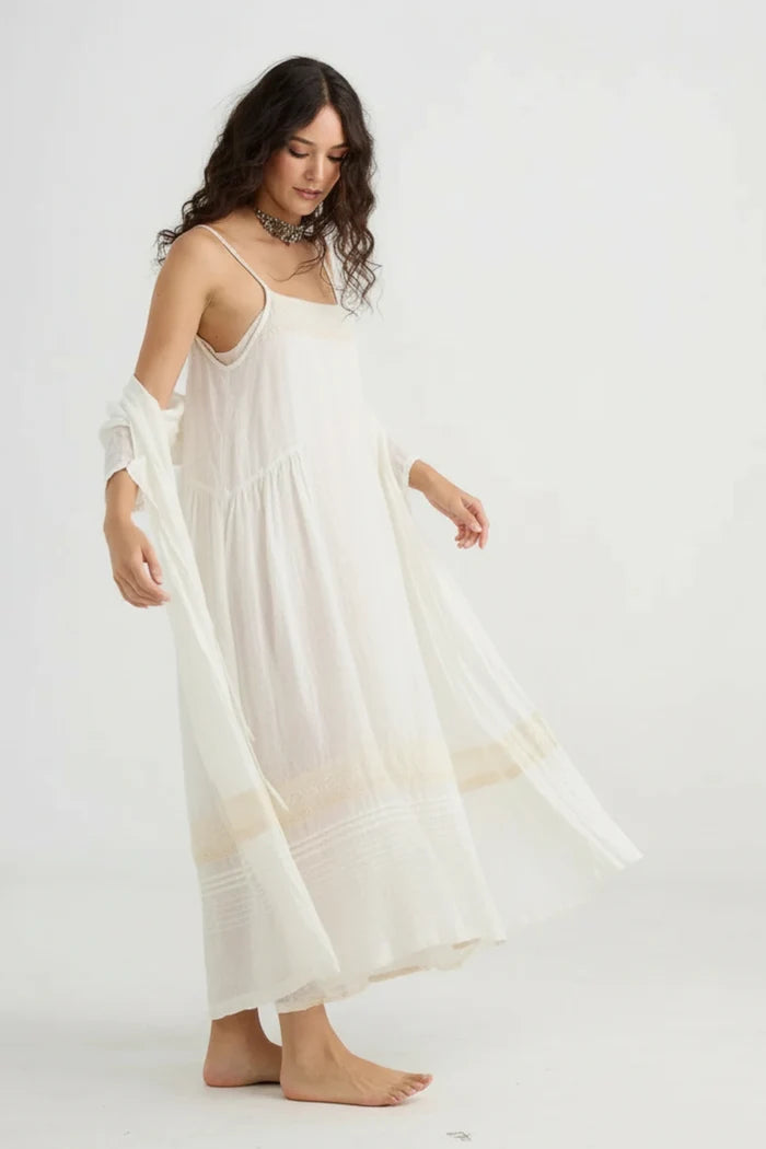 Isadore Cami Linen Dress | Cream Puff