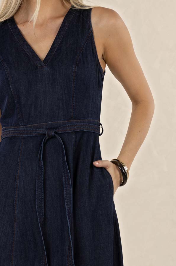 Ivy Denim Midi | Dark Denim