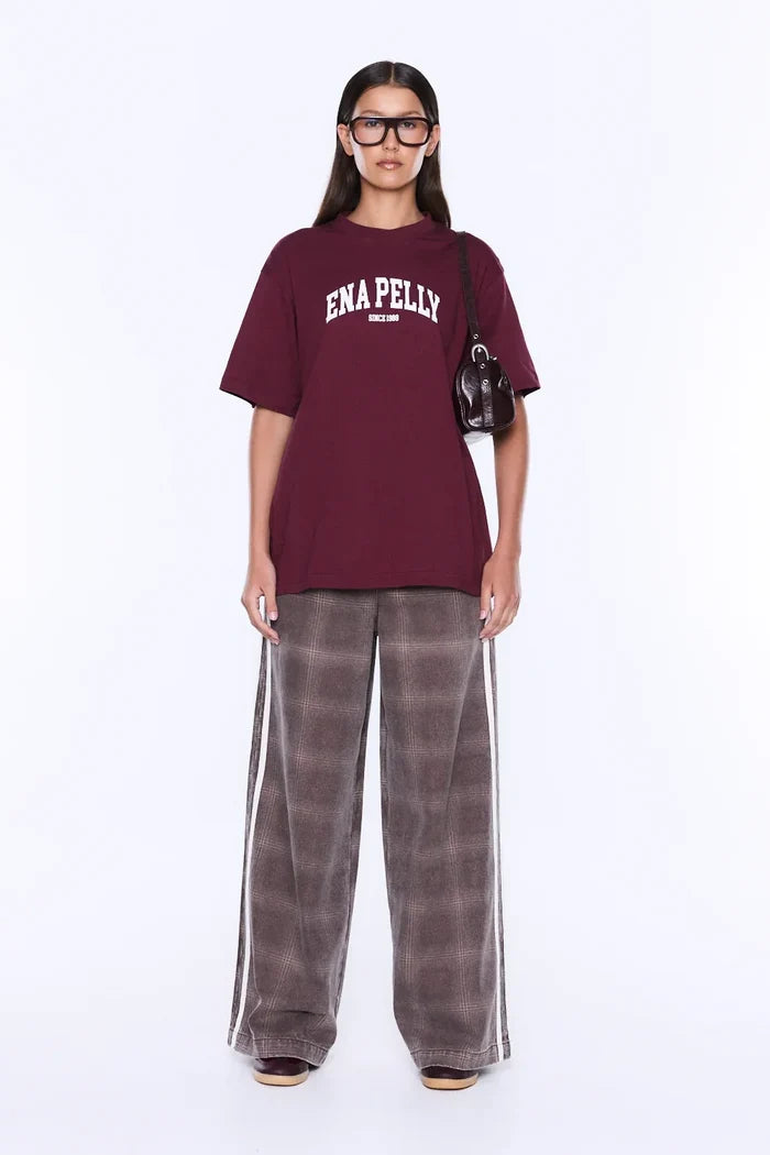 Ivy Relaxed Tee | Burgundy