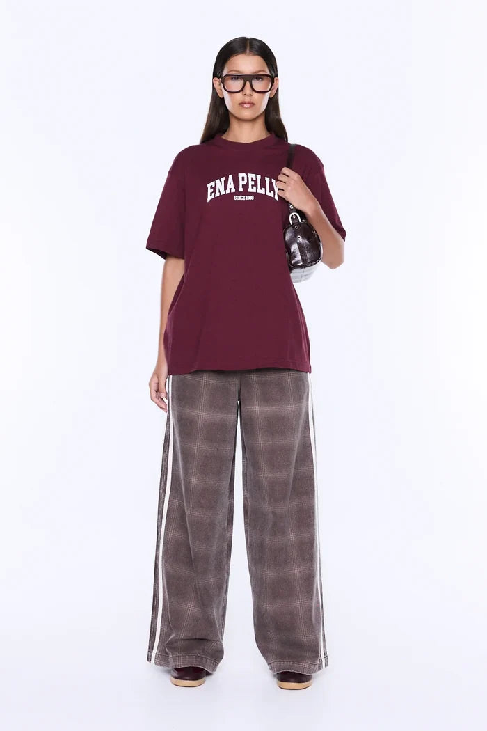 Ivy Relaxed Tee | Burgundy