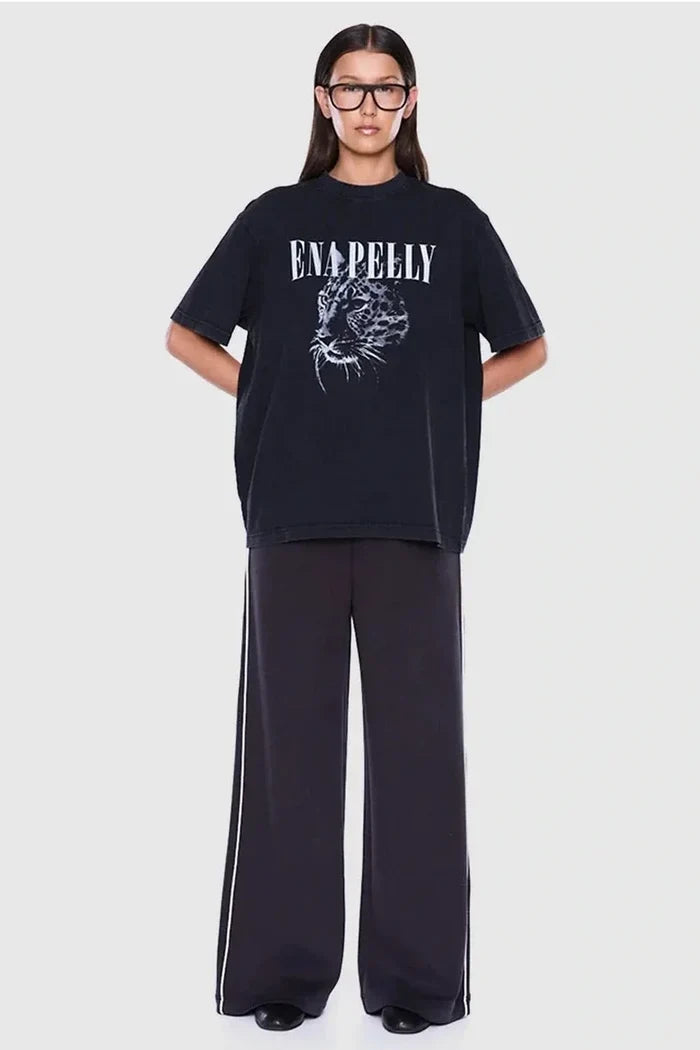 Ivy Relaxed Tee | Vintage Black/Cheetah