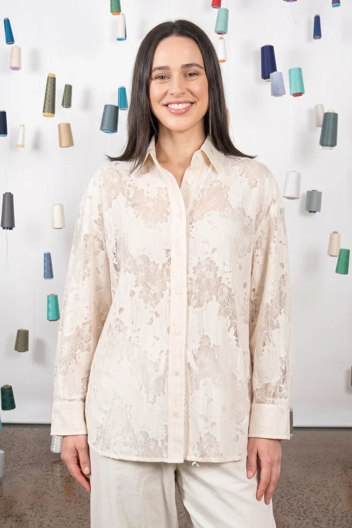 Jarrah Shirt | Cream Lace