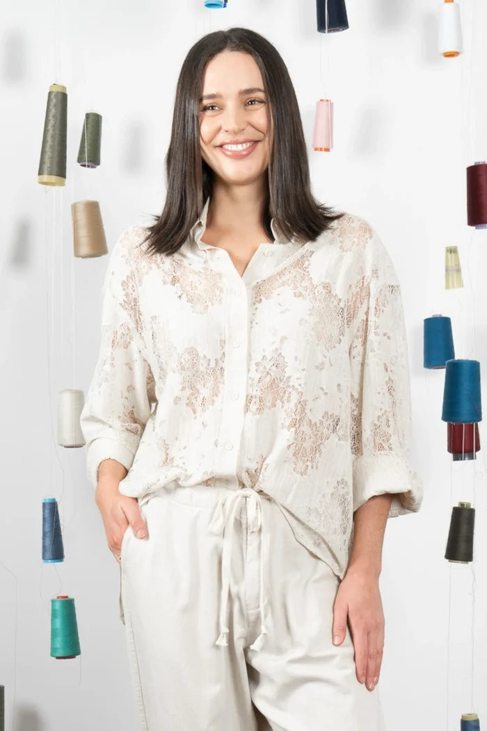 Jarrah Shirt | Cream Lace