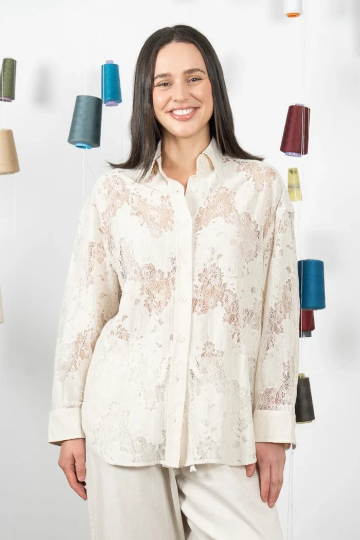 Jarrah Shirt | Cream Lace