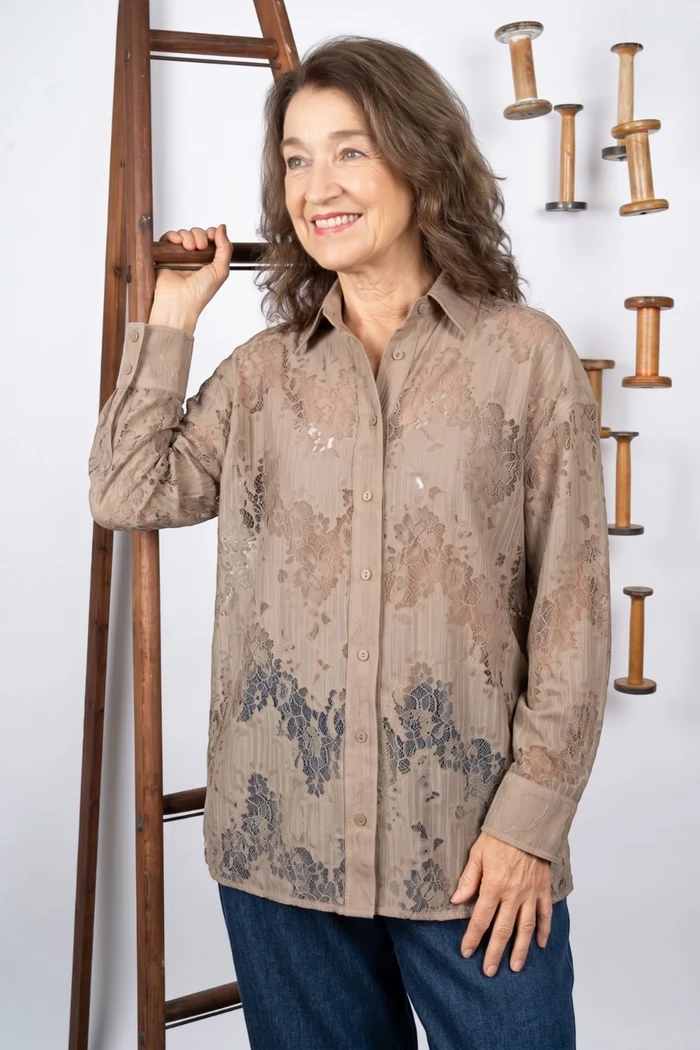Jarrah Shirt | Tan Lace