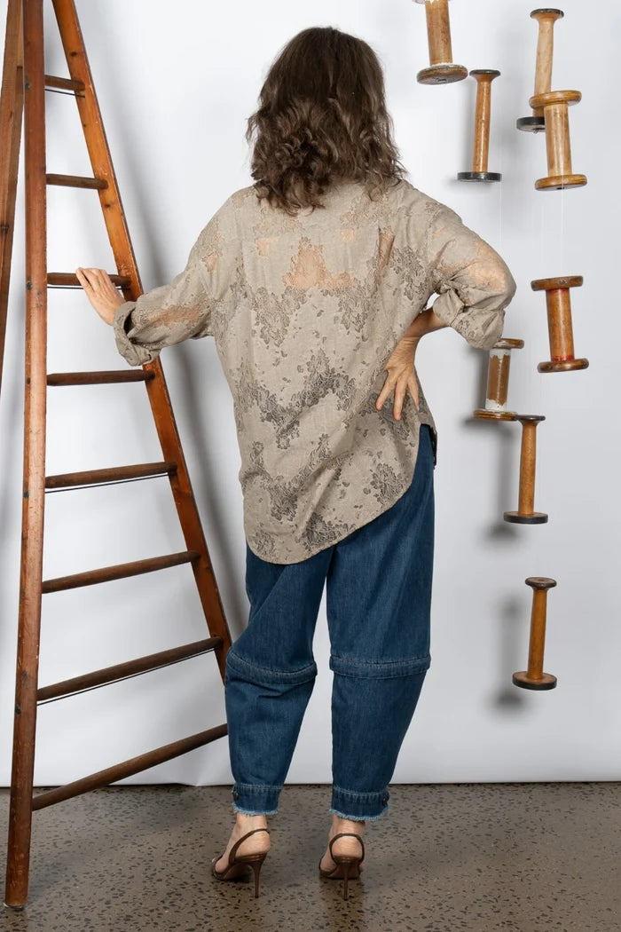 Jarrah Shirt | Tan Lace