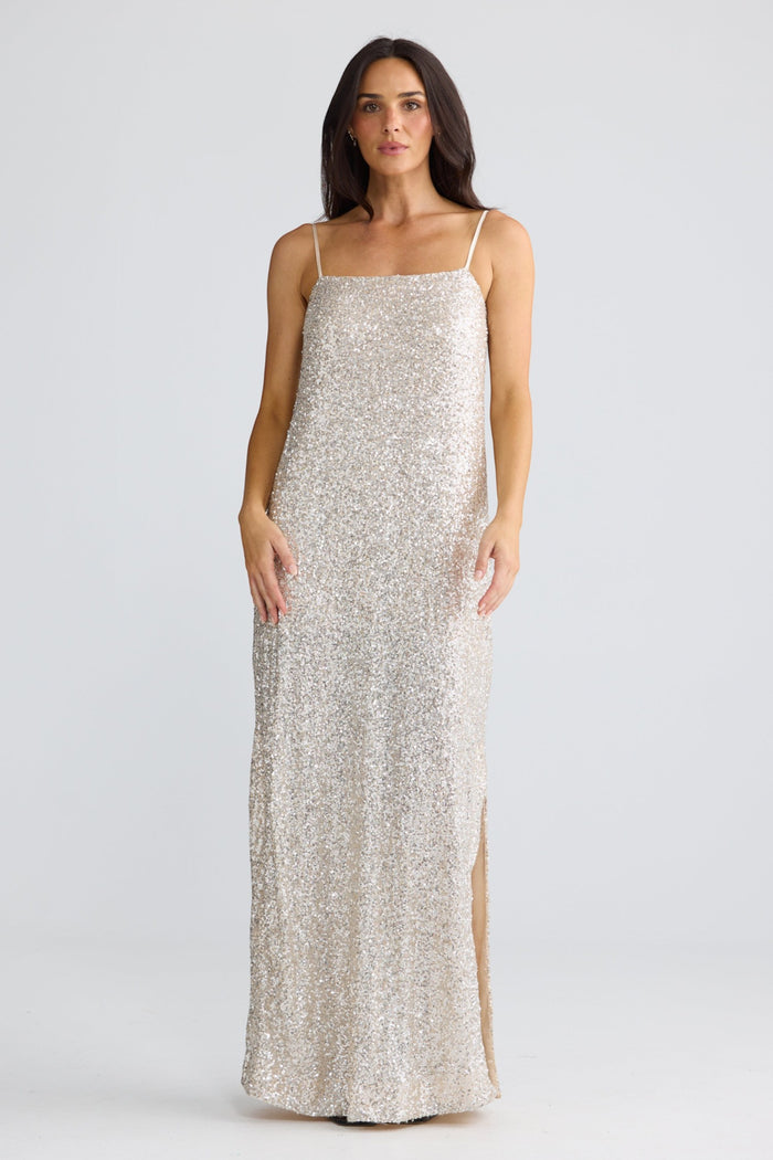 Jazzy Maxi Dress | Champagne