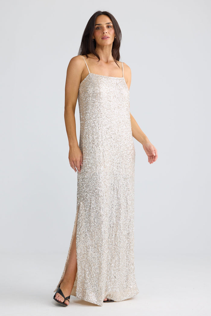 Jazzy Maxi Dress | Champagne