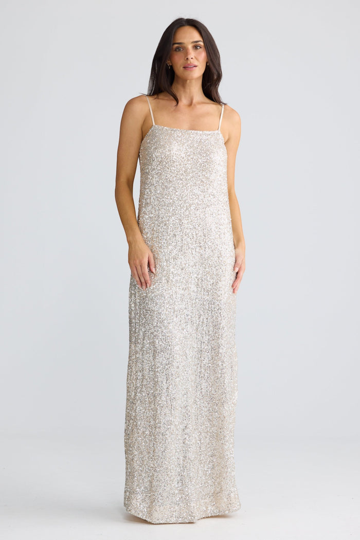 Jazzy Maxi Dress | Champagne