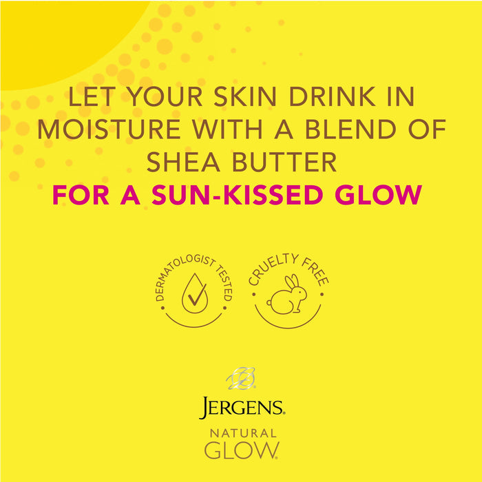 Jergens Hand and Body Lotion, Natural Glow Sunless Tanning In-shower Body Lotion, Fair to Medium Skin Tone, 7.5 Oz
