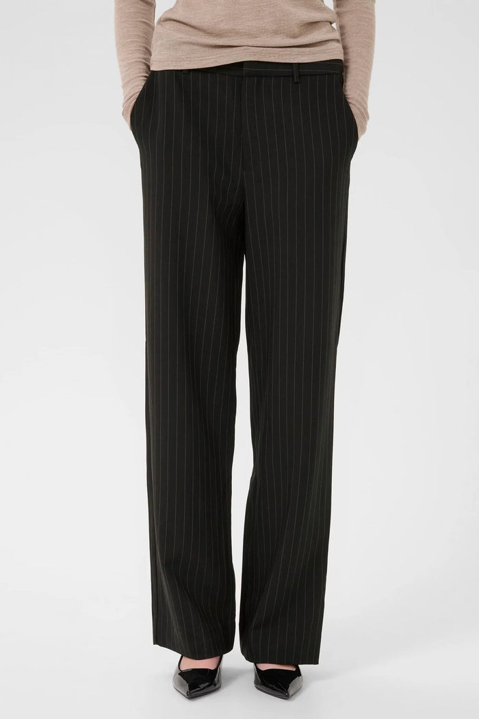 Joelle Trousers | Black Pinstripe