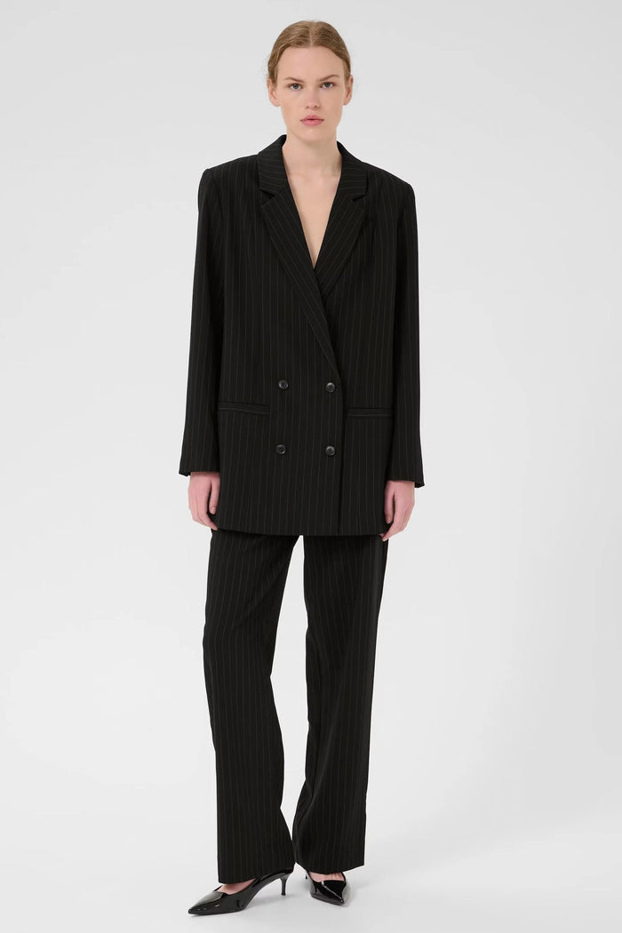 Joelle Trousers | Black Pinstripe