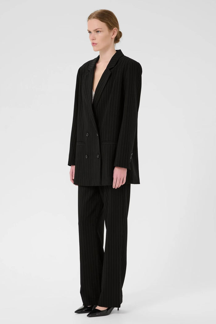 Joelle Trousers | Black Pinstripe