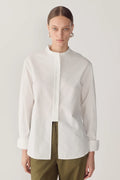 Jordyn Shirt | White Pinstripe