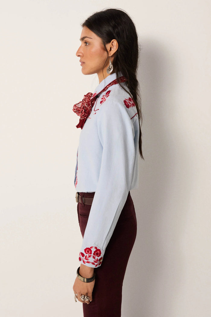 Jose Blouse | Ranch Blue
