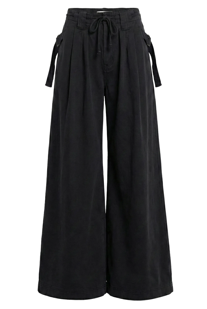 Julien Wide Leg Chino | Washed Black