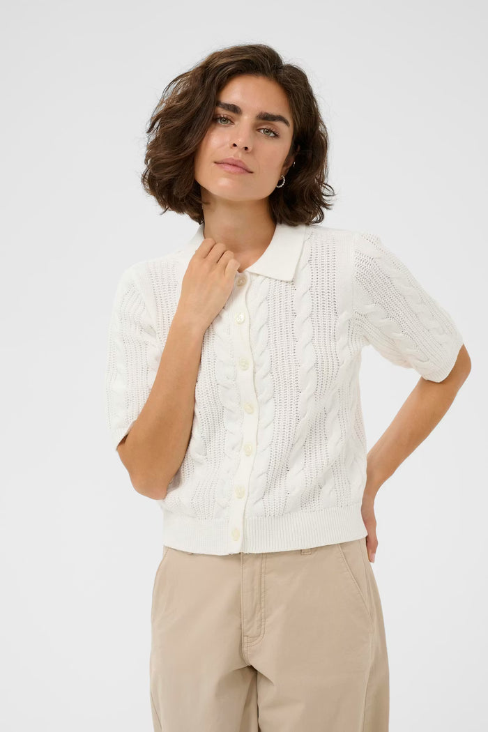KAblair Knit Cardigan | Chalk