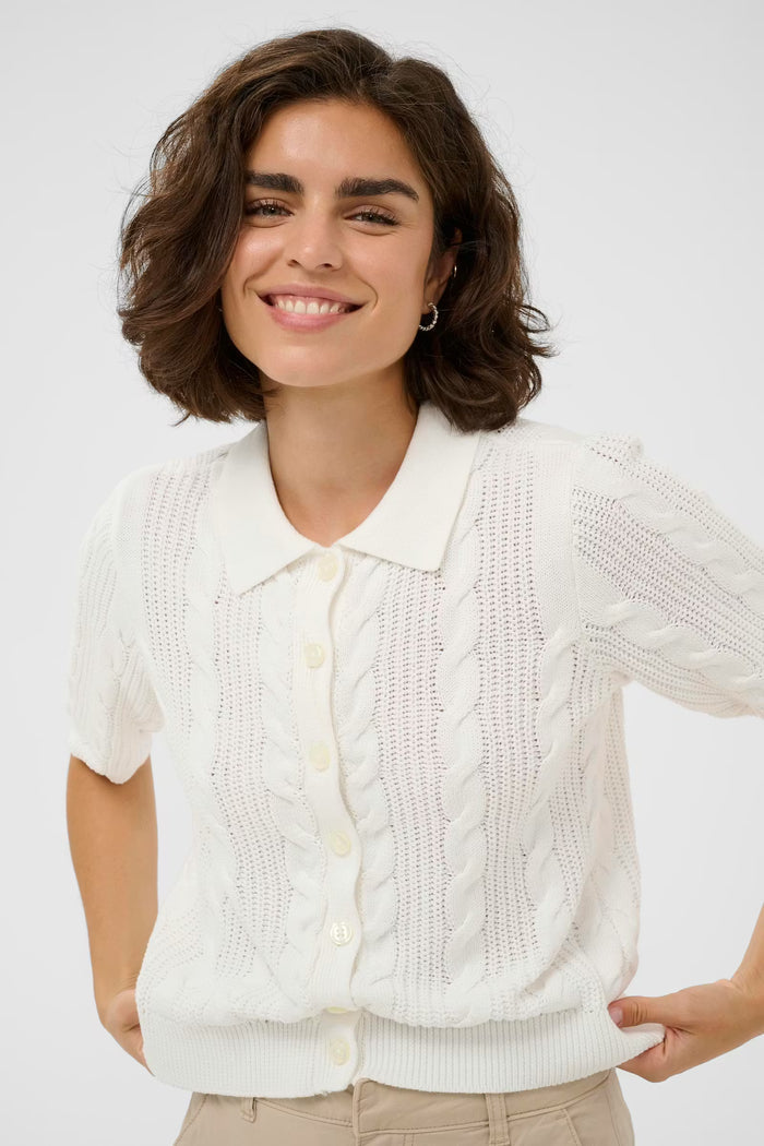 KAblair Knit Cardigan | Chalk