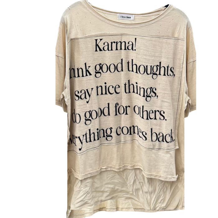 Karma Oversized Patchwork Tee