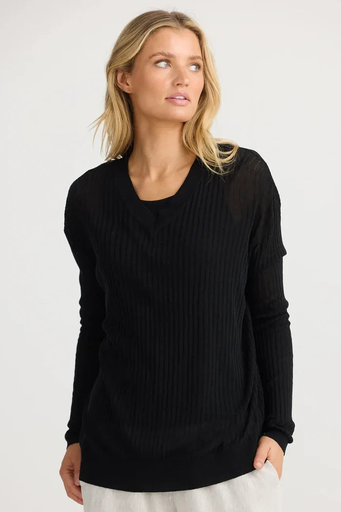 La Paz Knit Top | Black