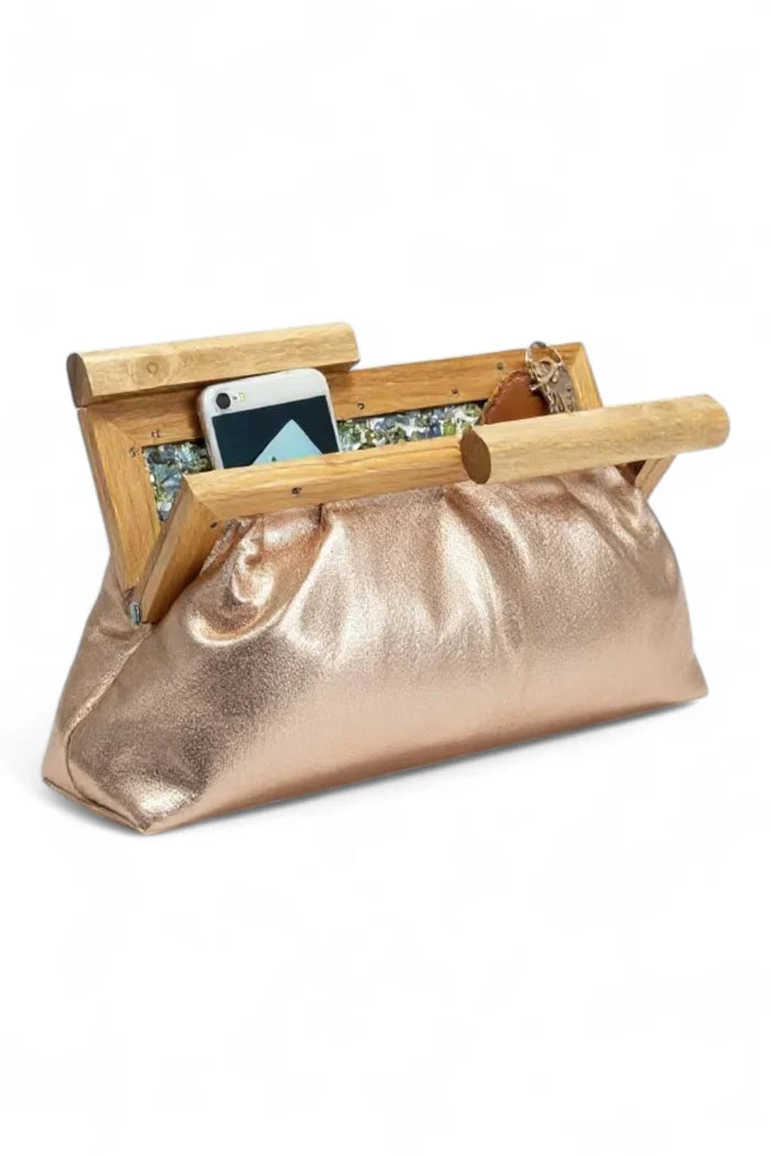 Large Evelyn Clutch | Rose Gold