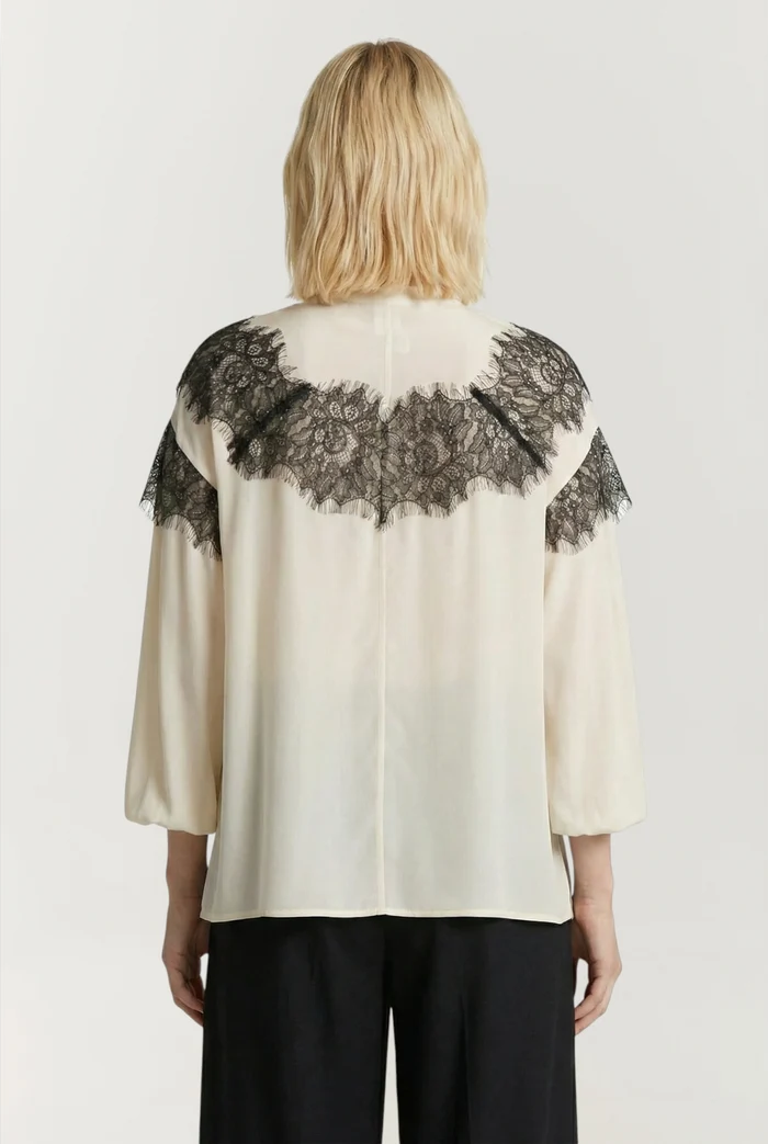 Lashes Top | Cream/Black