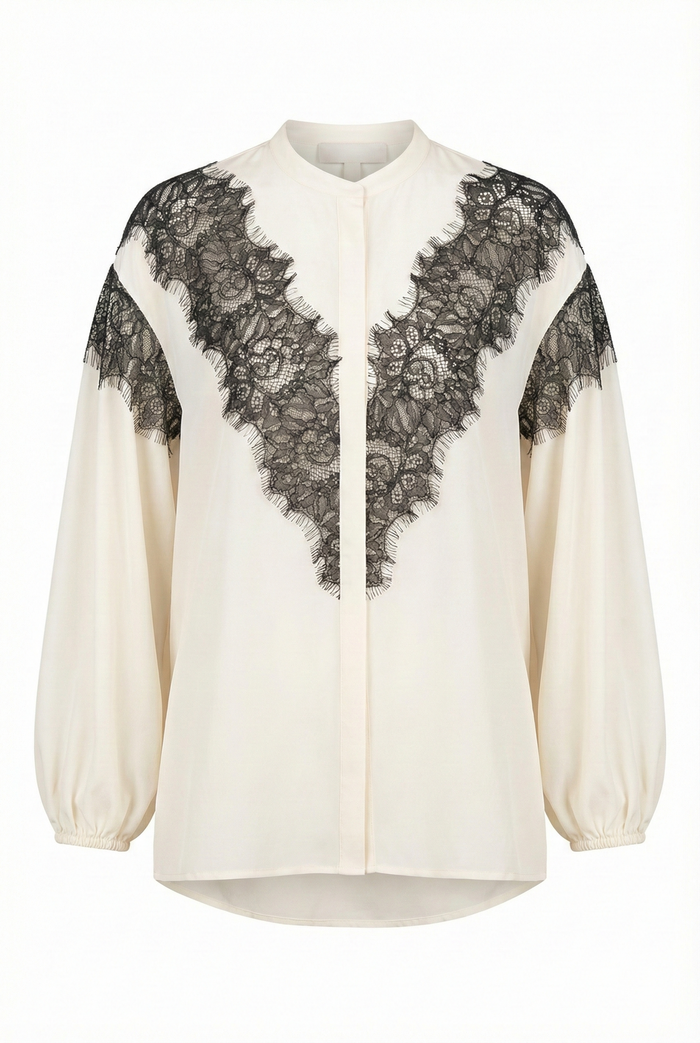 Lashes Top | Cream/Black
