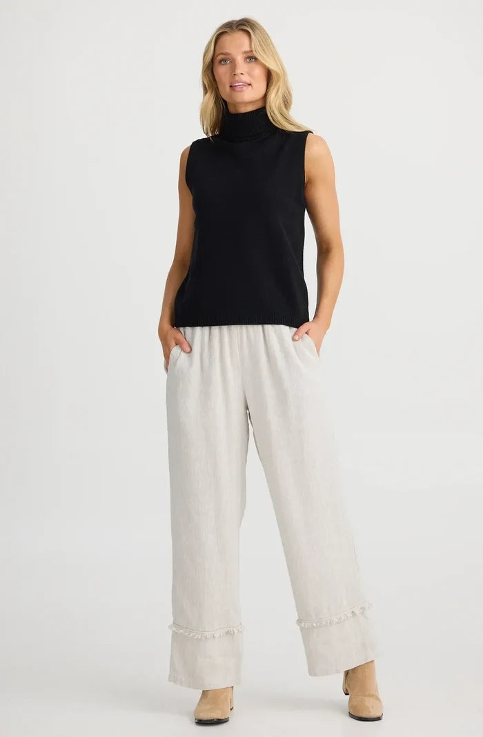 Lawrence Sleeveless Knit Top | Black
