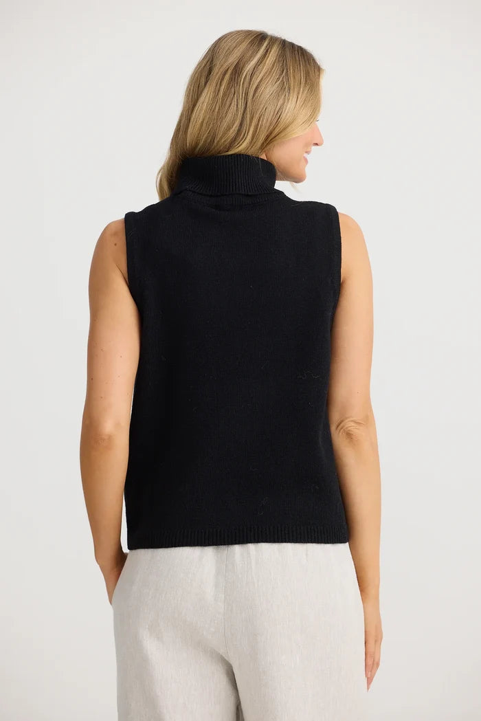 Lawrence Sleeveless Knit Top | Black