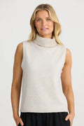 Lawrence Sleeveless Knit Top | Oatmeal