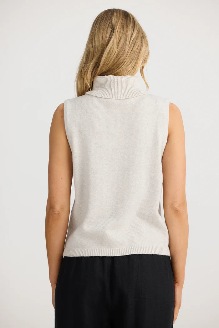 Lawrence Sleeveless Knit Top | Oatmeal