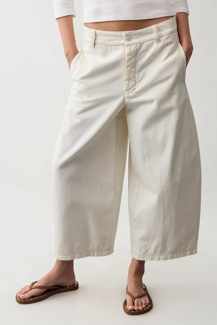 Laydown Chino Trousers | Clean Ivory